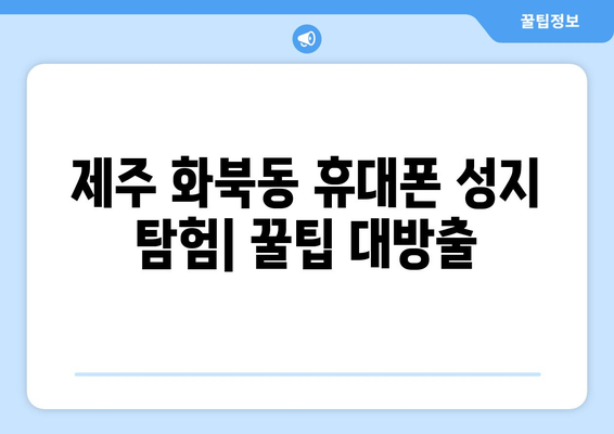 제주도 제주시 화북동 휴대폰 성지 좌표| 최신 정보 & 가격 비교 | 휴대폰, 성지, 핫딜, 좌표, 가격