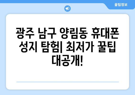 광주 남구 양림동 휴대폰 성지 좌표| 꿀팁 & 추천 매장 | 휴대폰 할인, 최저가, 핫딜